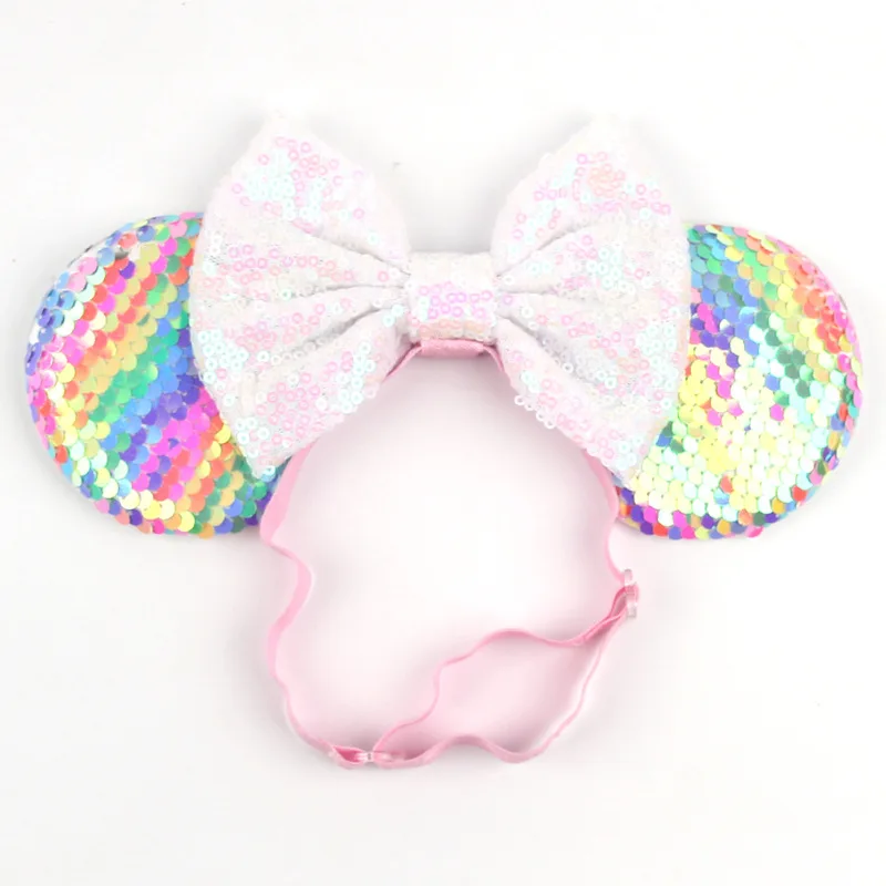 Mickey fish scales, sequins, bows, Mickey ears, headbands, headbands, children\'s amusement park headbands