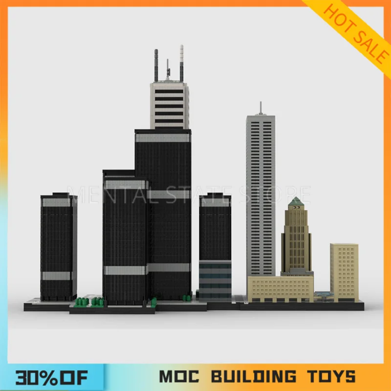 20227PCS Customized MOC Downtown Toronto Building Blocks Technology Bricks DIY Creative Assembly Education Toys Holiday Gifts