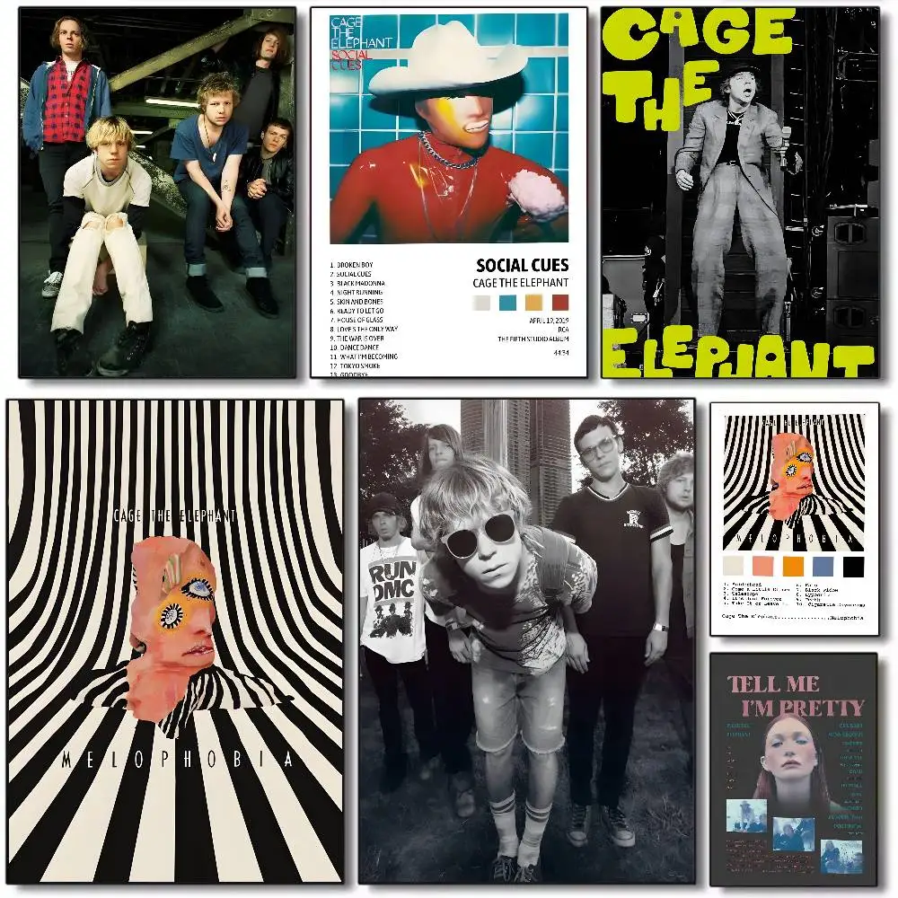 Album C-Cage The Elephant Poster Art HD Canvas Advanced Aesthetic Printing Paper Wall Art for Living Room Home Decor