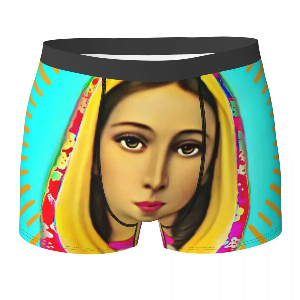 Virgin Mary Underwear Our Lady Guadalupe Elastic Panties Printing Shorts Briefs Pouch Males Large Size Trunk