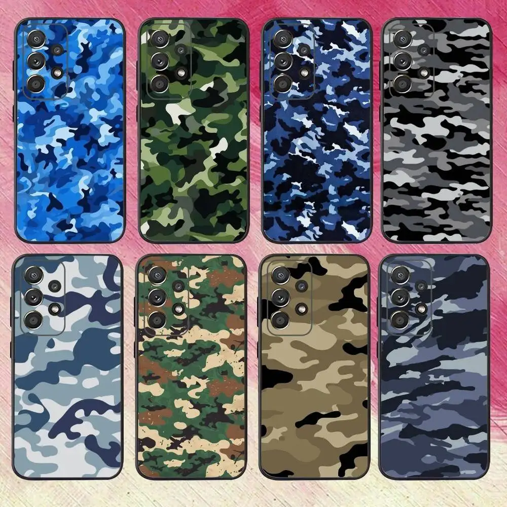 

Fashion Camouflage Phone Case For Samsung S25,S24,S21,S22,S23,S30,Ultra,S20,Plus,Fe,Lite,Note,10,9,5G Black Cover