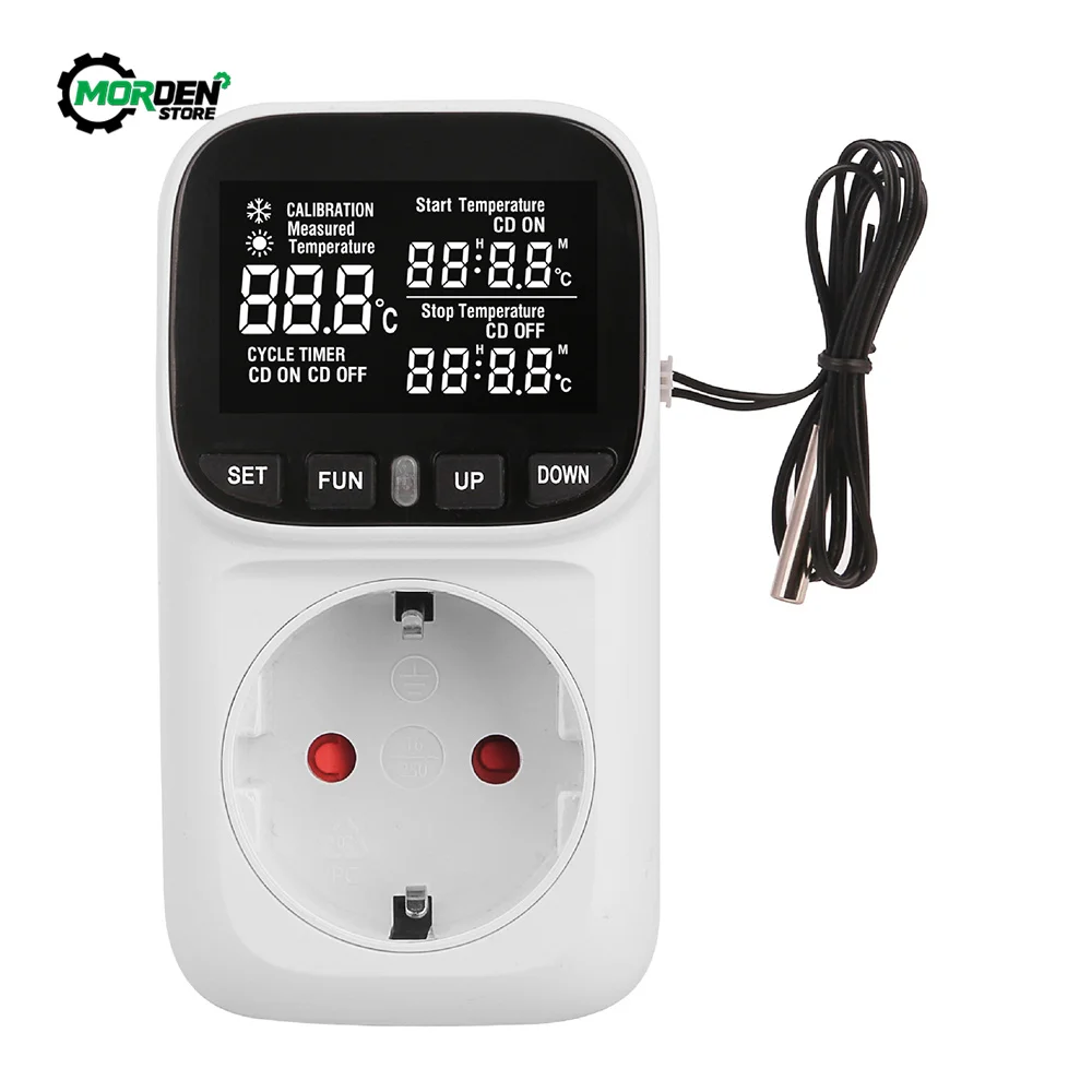 Digital Display Smart Thermostat Fish Tank Touch Screen Thermostat Socket Temperature Regulation For Pet Accessories