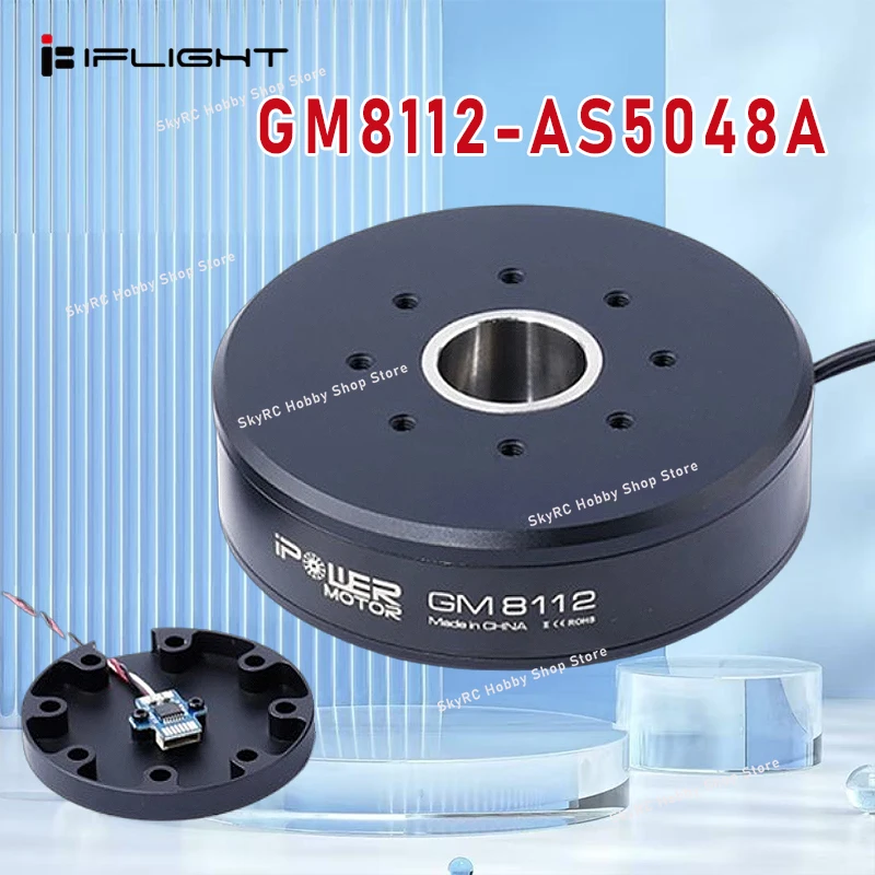 IFlight IPower Motor GM8112 90T Brushless Gimbal Motor 22mm Hollow Shaft With AS5048A Coder Compatible for 5-6kg Camera