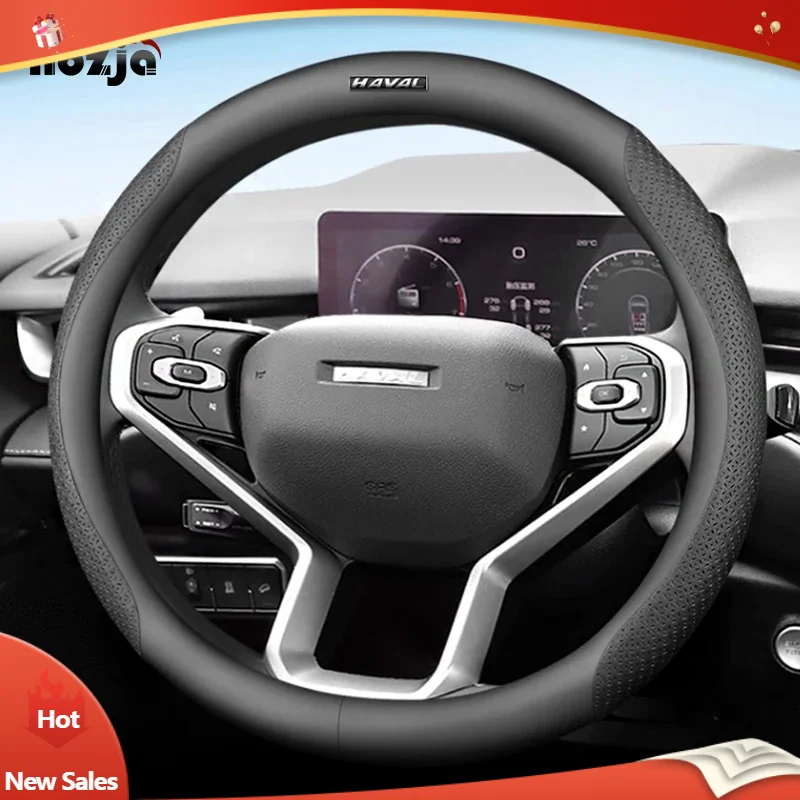 

Leather Car Steering Wheel Cover for Great Wall Haval H6 GT H9 M6 Plus 2022 2023 2024 2025 Non-slip Car-styling Auto Accessories