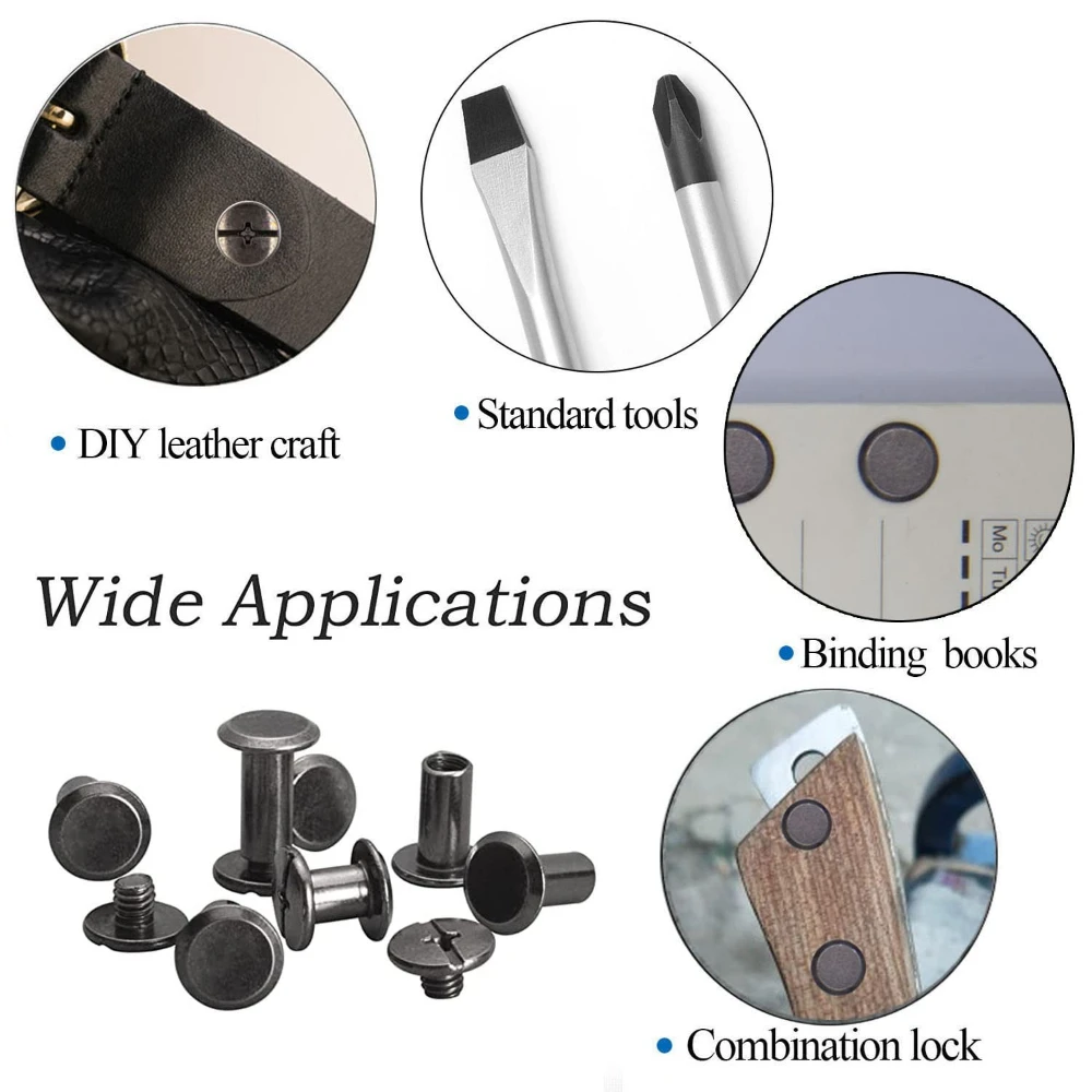 50/100/150 مجموعات مسامير M5 * 4 برشام Headbands شيكاغو مسامير محفظة ذاتية الصنع السحابات الأمتعة الجلود الحرفية الملابس