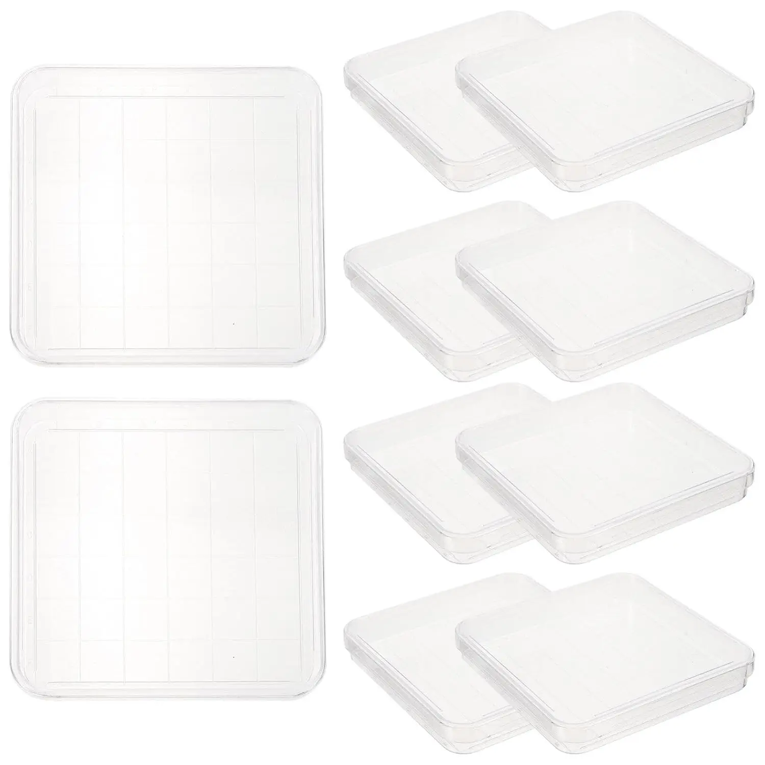 

10pcs/lot Disposable 10cmx10cm Plastic Polystyrene Square Petri Dish, culture dish plate for Laboratory analysis