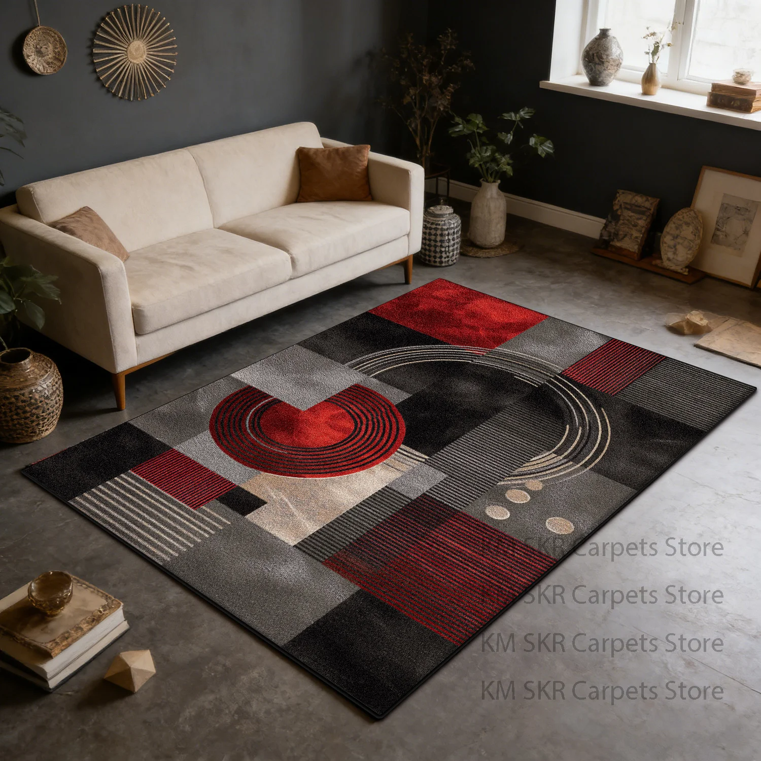 Modern Geometric High-end Large Living Room Sofa Carpet Washable Non-slip Kitchen Rug Decoration Bedroom Soft Fluffy Mat Ковер