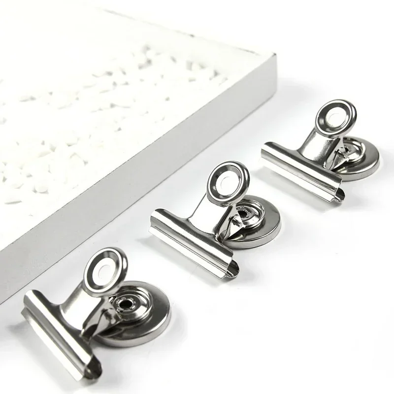 2 Stück Metall runde Büro bindung Schul bedarf Kühlschrank magnetische Aufkleber Clips Wand Memo Note Nachricht Whiteboard Magnet Werkzeuge