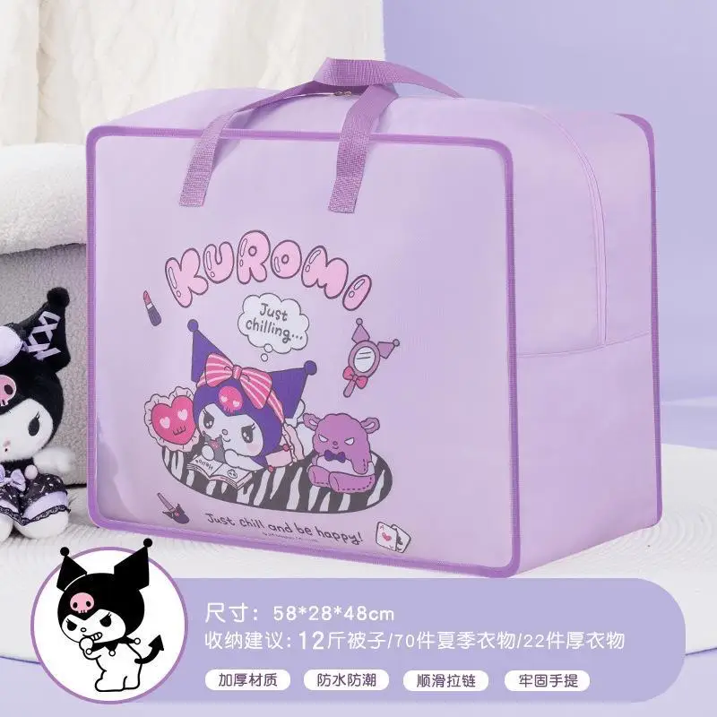 Sanrio Anime saco de armazenamento, Desenhos animados bonitos, Hellokitty, Kuromi Melody, grande capacidade, artigos Colcha de algodão, presentes comoventes, Novo