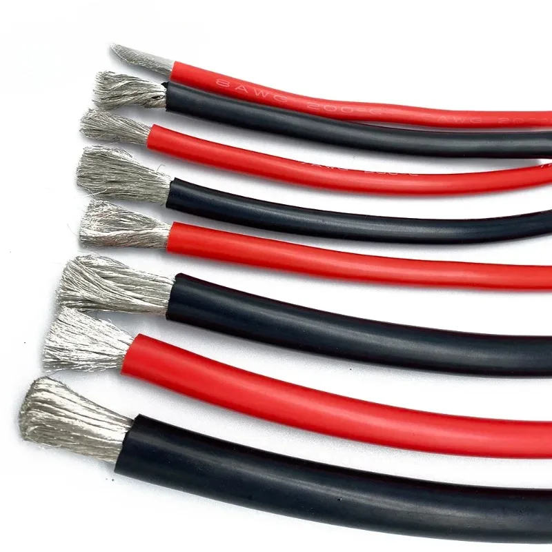 

10meter Silicone Cable Cord 10 12 14 15 16 18 20 22 24 26 AWG 5m red 5m high temperature black Silicon Wire Tinned Koper Cable