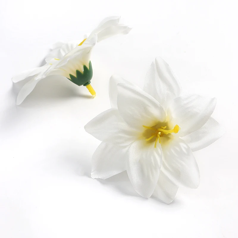 5/10pcs künstliche 9cm Seiden köpfe Blumen Hochzeit Haus Zimmer Garten Dekoration Braut Lilie DIY gefälschte Blume Sammelalbum Zubehör – Detail 11