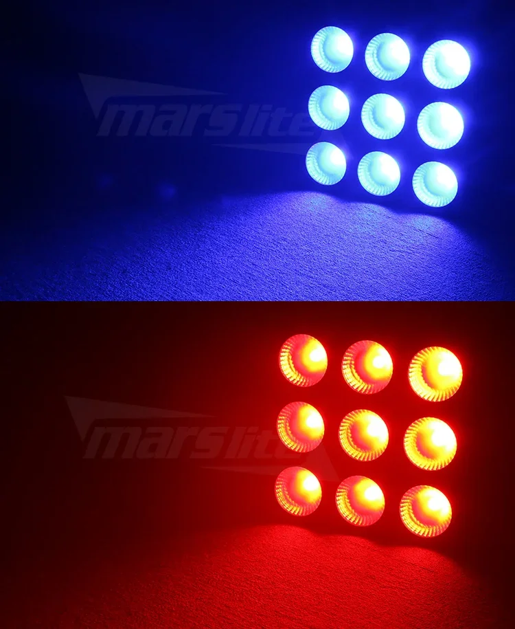 High Quality LED COB Matrix Panel Stage 3IN1 RGB 9Pcs 10W Wash Beam Matrix Blinder