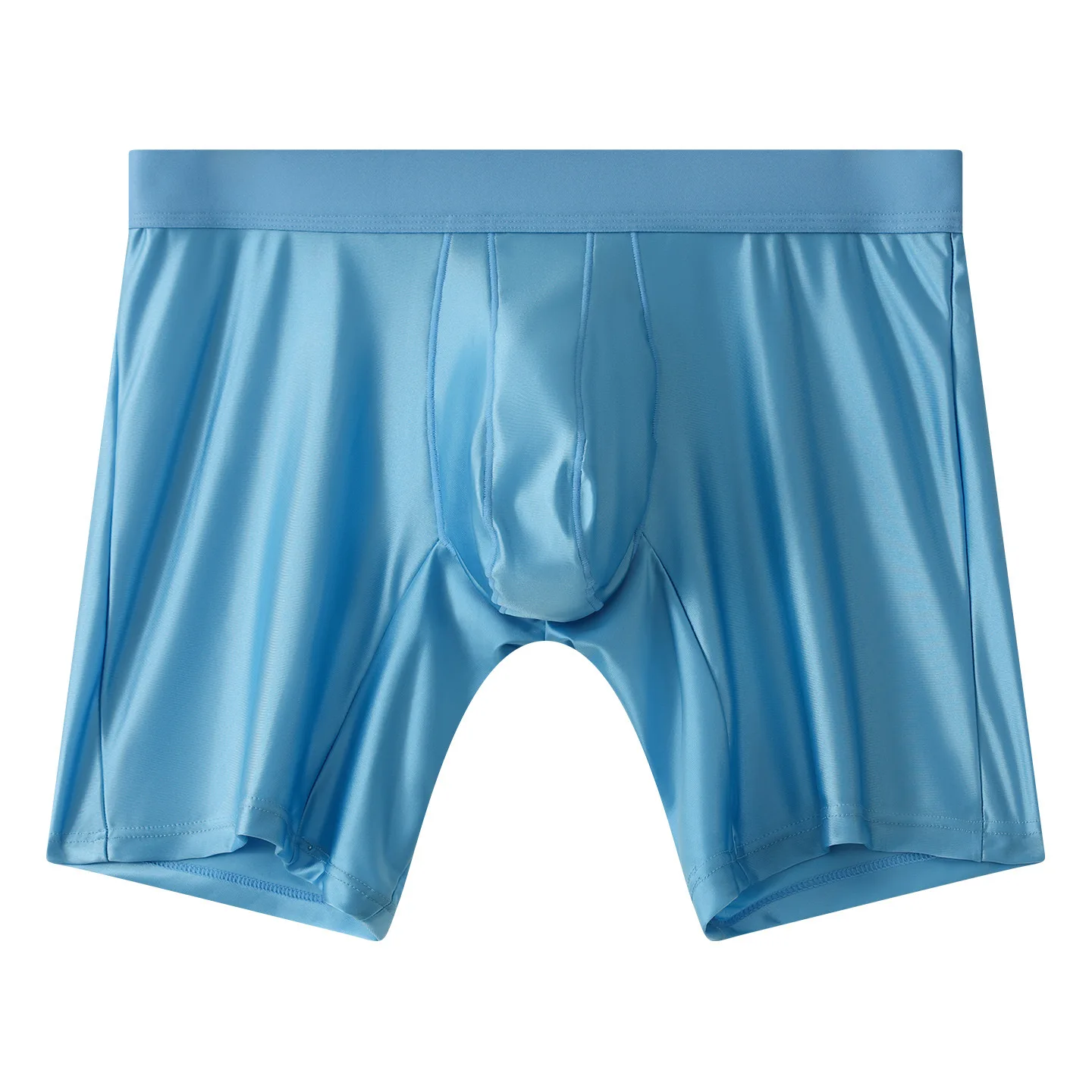 Celana Dalam Pria Boxer Polos dengan Kantong U Convex, Celana Boxer Pria dengan Kaki Panjang, Celana Dalam Olahraga Pria Pinggang Sedang, Ukuran M-XXL