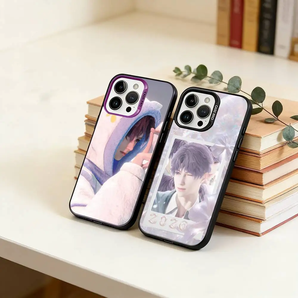 

Qiyu Love and Deepspace Phone Case For iPhone 17,16,15,14,13,12,11 Plus,Pro Max,XS,Colored Silver Plated Inside Cover