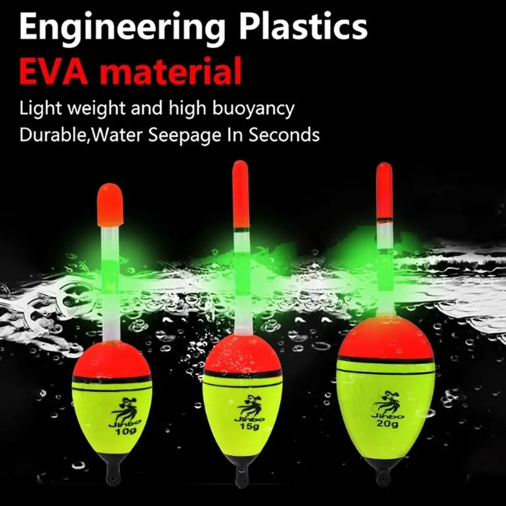 1PC 10g-100g EVA Luminous Fishing Float Long Vertical Night Lighting Fishing Floats Bobber Long Casting Fishing Striking Floats