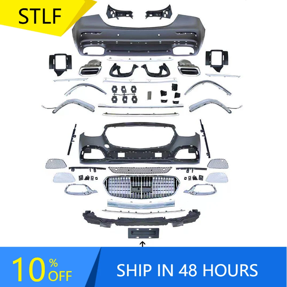 

STLFCar Bumpers W213 Upgrade W223 Maybachs for New E Class W213 2021 Year Front Bumper and Grille and Rear Bumper
