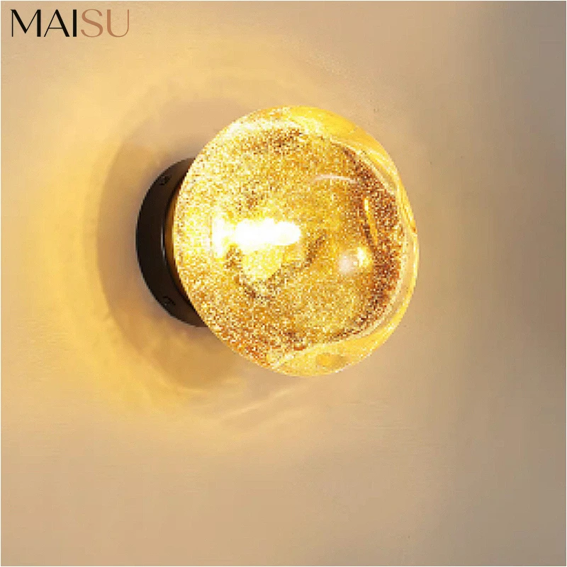 MAISU Nordic Modern Design Bedroom Bedside Wall Lamp Creative Living Room Background Wall Decoration Corridor Wall Lamp