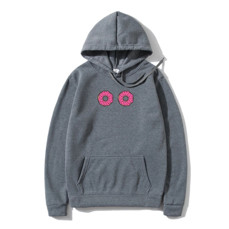 

Doughnu Boobs Hoodie Pink Womens Men Kids Hoodys Man Funny Donu Hipster Hoodyn L94 100% cotton Hoody,Outerwear wholesale Hood