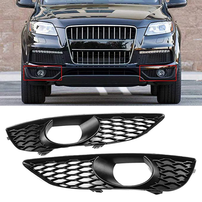 Car Front Bumper Fog Light Grille Cover for Audi Q7 4L 4L S LINE N/S 2009-2014 4L0807675C