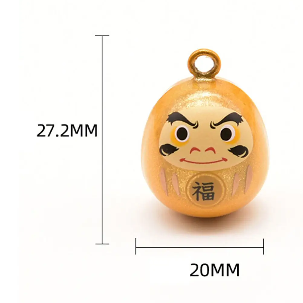 Mini Lucky Bell Pendant Japanese Style Hanging Charm for DIY Keychain Backpack Bracelet Costume Festive Gift