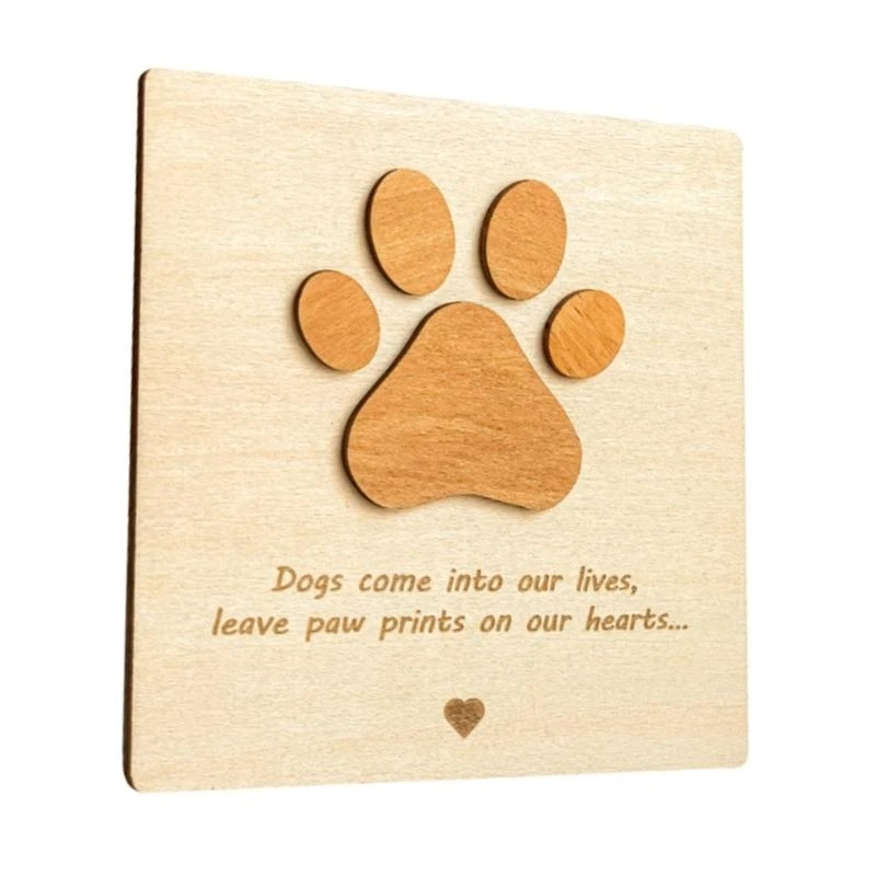 الحيوانات الأليفة التذكارية كلب جرو الحلي الخشبية للديكورات الداخلية والخارجية ذكرى الديكورات بطاقة سطح المكتب الفناء الخلفي #2