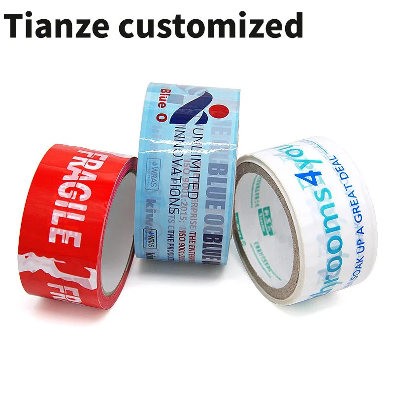 10 pieces（custom）Custom Printed Bopp Adhesive Packaging Tape Heavy Duty Color Packing Tape Carton Sealing Package Tape