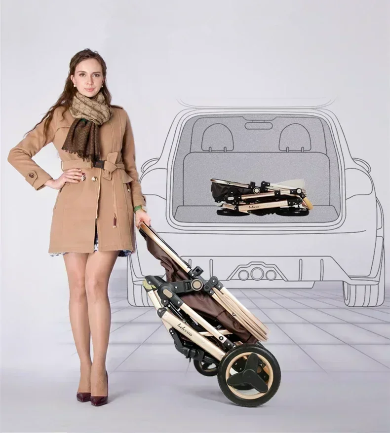 Baby Stroller 3 in 1 Pram Carriages For Newborn Buggy Travel System Multi-function Cart carrinho de bebe 3 em 1 strollers