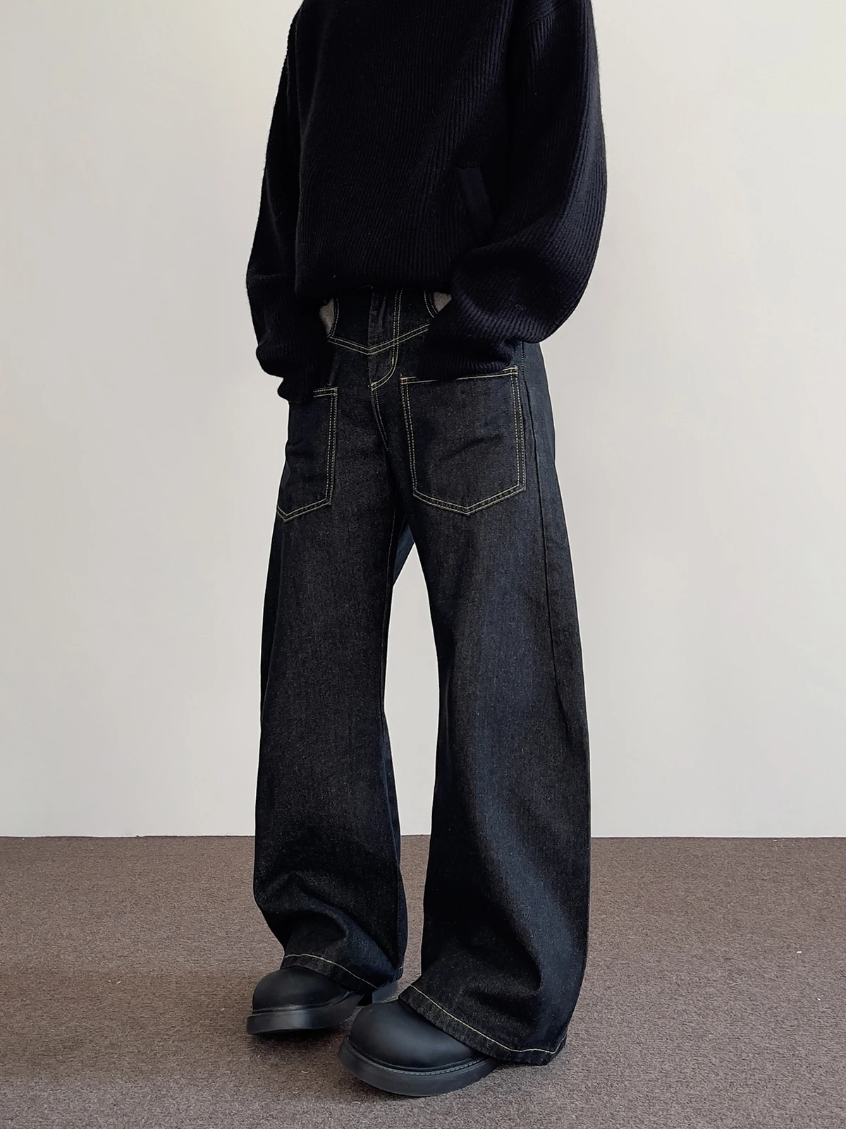 

Американские джинсы Cleanfit Arcuate Knife из денима с добавлением шерсти, прямые брюки, молодежные повседневные джинсы