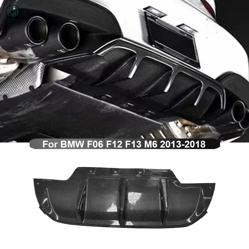 For BMW 6 Series F06 F12 F13 M6 M Sport 2013 2014 2015 2016 Carbon Fiber Car Rear Bumper Lip Diffuser Spoiler Parts Body kit