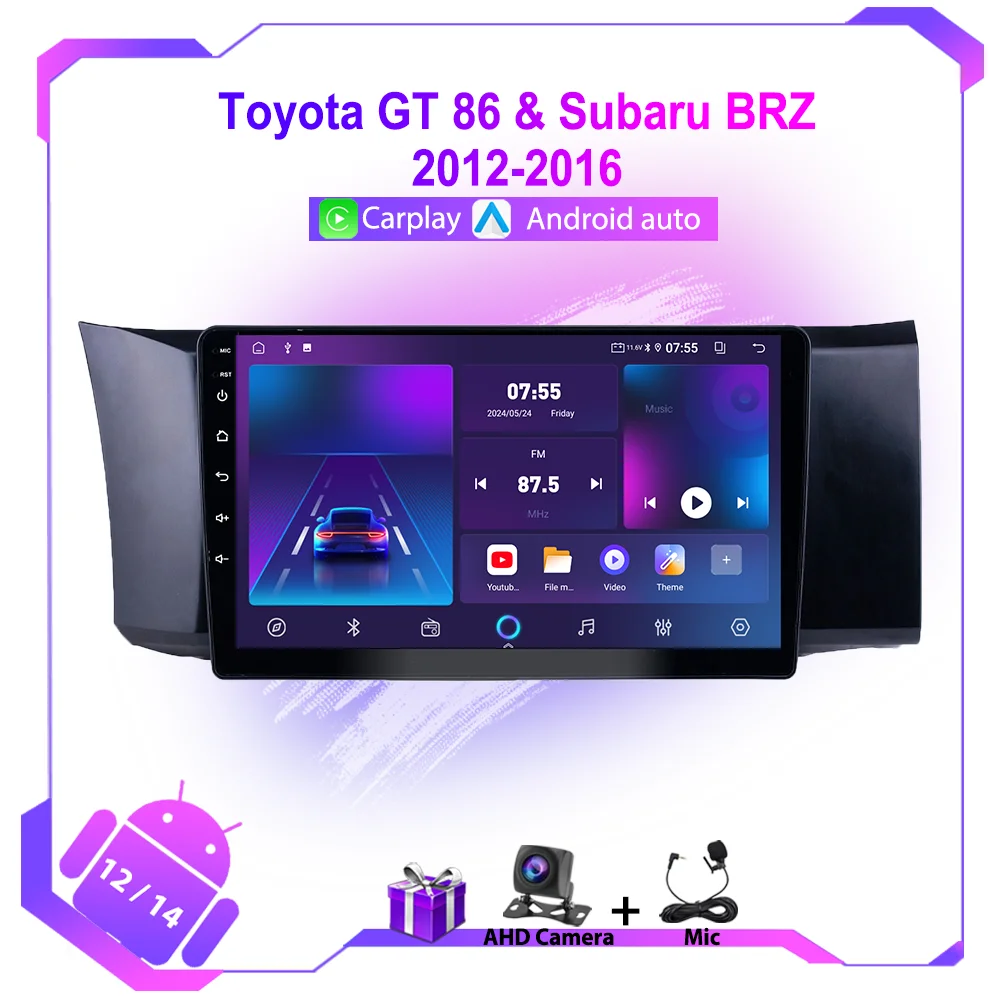 Android Car Radio Mutimedia Player Carplay For Toyota GT 86 For Subaru BRZ 2012-2016 DSP 4G Wifi GPS Navigation Stereo Autoradio