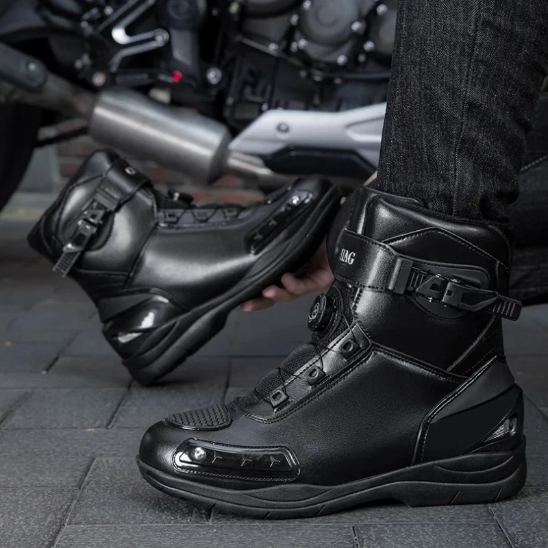 Riding Boots Motorcycle Rider Motorcycle Boots Comfort Race Track Grade Motorcycle Riding Anti-Drop Botas Moto Motocross Boots