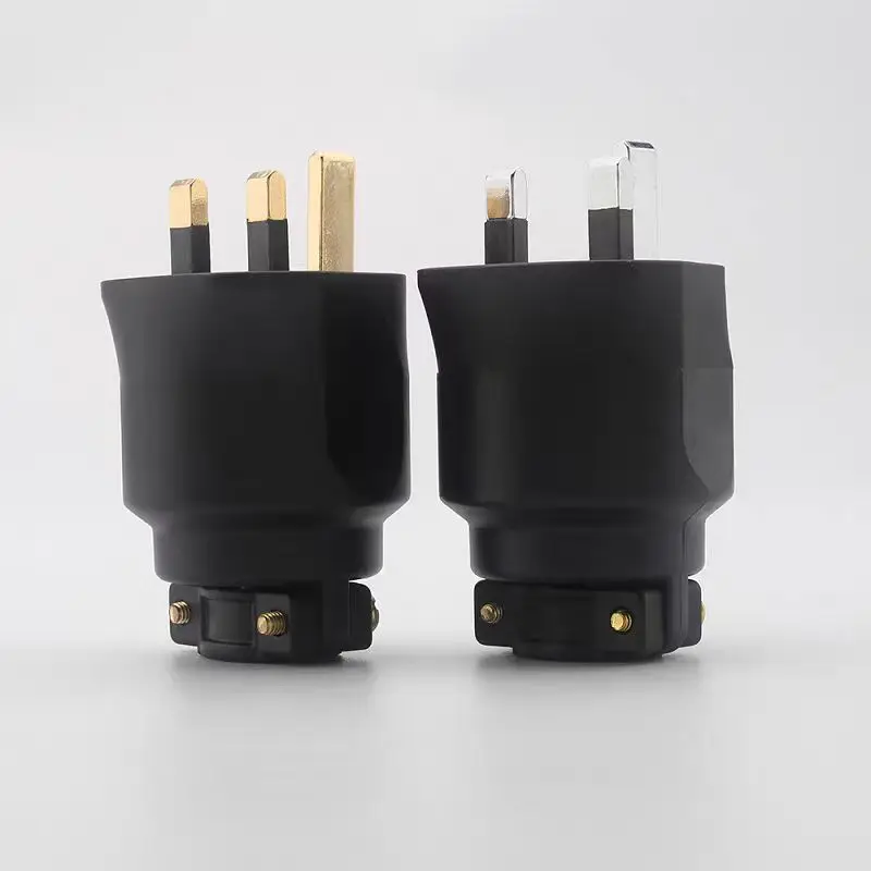 1pcs audio HiFi DIY Hi-end Sistema de Som Acústico AC EN plugue elétrico 3 pinos UK Britânico plugue fusível Conector