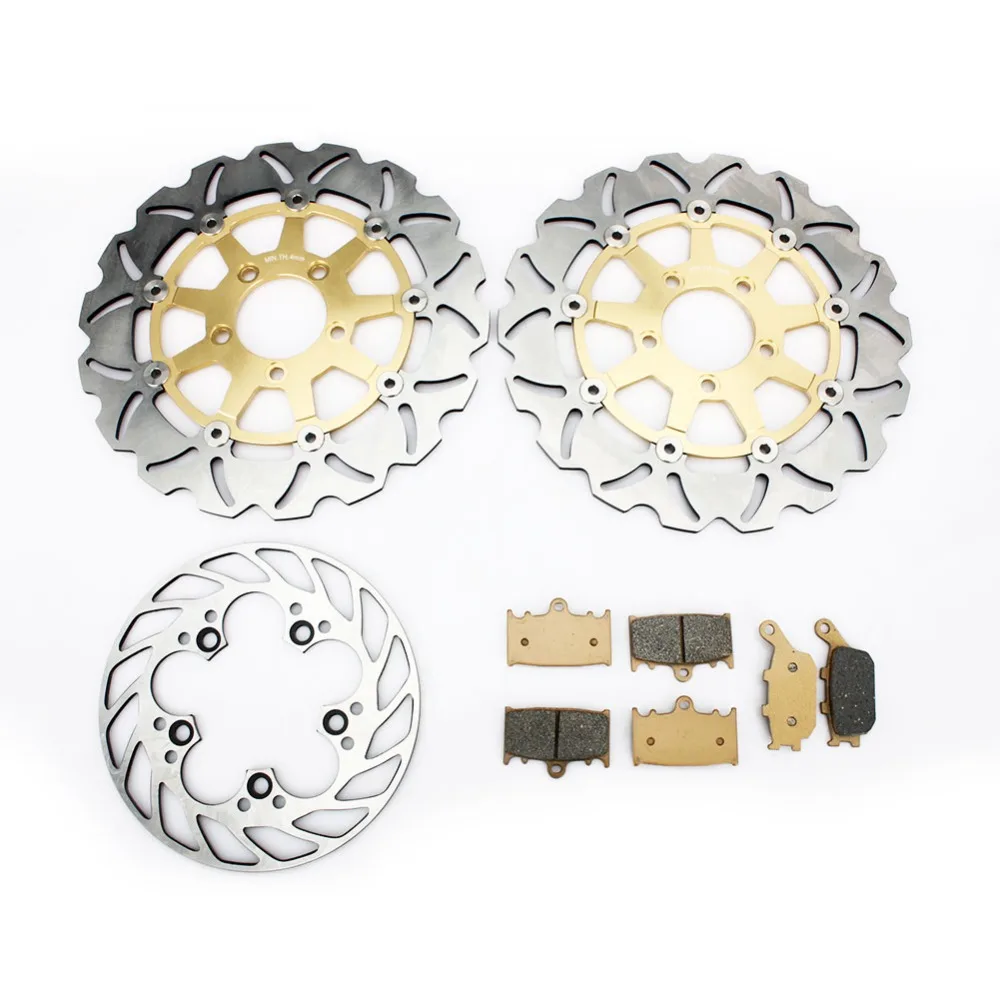 BIKINGBOY Front Rear Brake Disks Discs Rotors + Pads For Suzuki SV 1000 S 2003-2007 SV1000 03 04 05 06 07 K3 K4 K5 K6 K7 Set