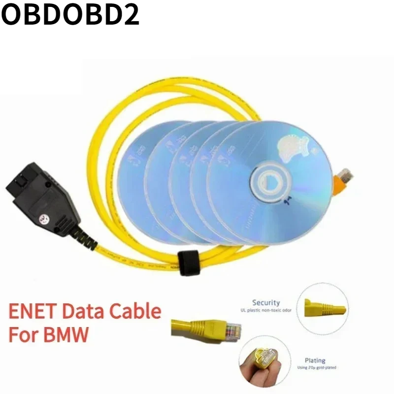 NEW Quality ENET Cable for BMW F-series ICOM OBD2 Coding Diagnostic Cable Ethernet To Data OBDII Coding Hidden Diagnostic Tool