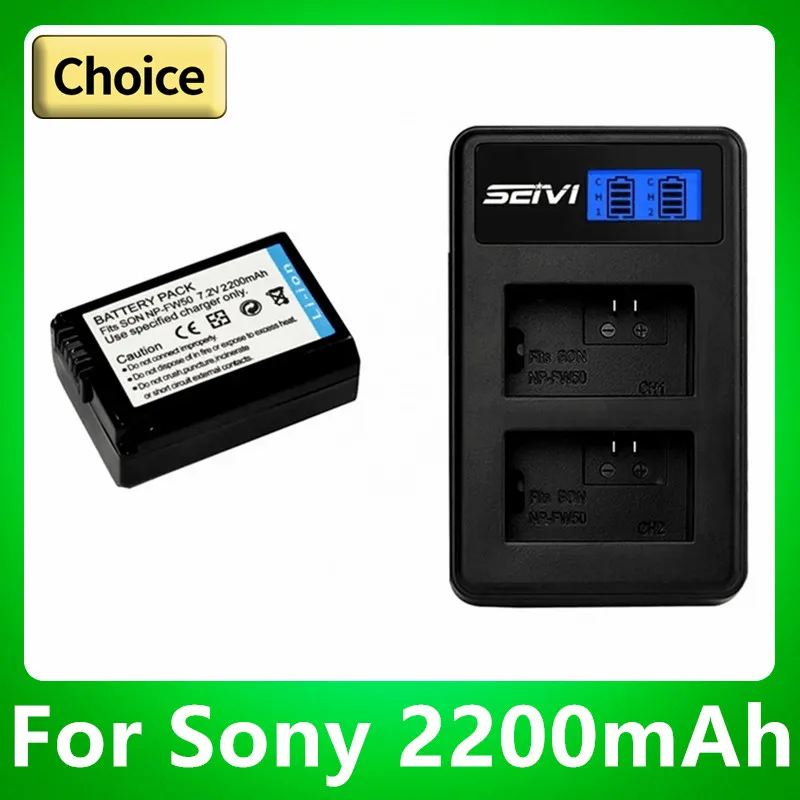 Akumulator litowo-jonowy 2200mAh FW50 i ładowarka do Sony NP-FW50 Alpha NEX-5N a6500 a6300 a6000 a5000 a3000 NEX-3 Parts