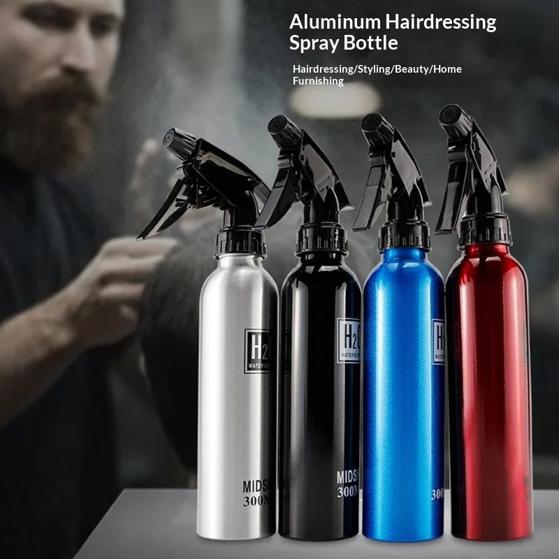 

200/300/500ML Professional Hair Salon Aluminum Spray Bottle Fine Continuous Mist Waterer Bottle For Plants Portable Home Use