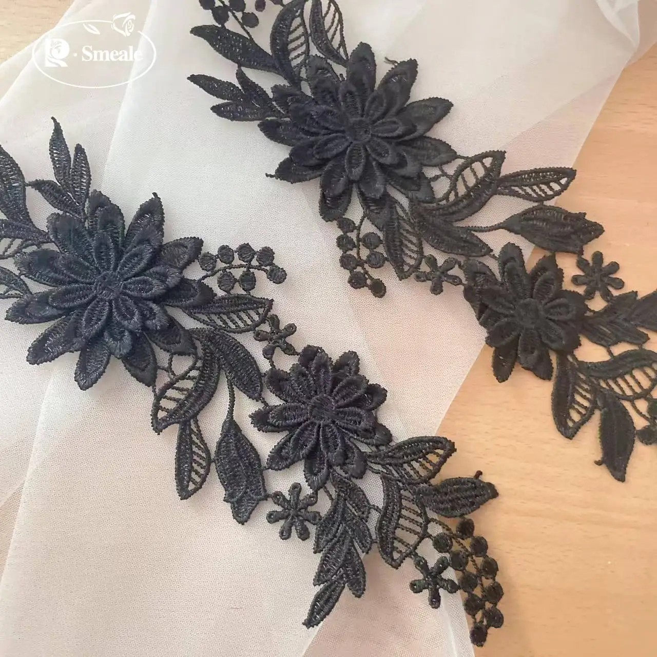10 Stück/Lot Lösliche Exquisite Spitzenblume DIY Brauttiara Hochzeitsschuhe Hochzeitskleid Dekorationsmaterialien RS803-2 – Detail 16