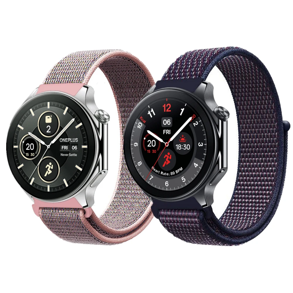 Loop Nylon Woven Strap For OnePlus Watch 2 2R OPPO Watch X 4 Pro Sport Bracelet For Realme Watch 3 S Adjustable Smart Watch Band