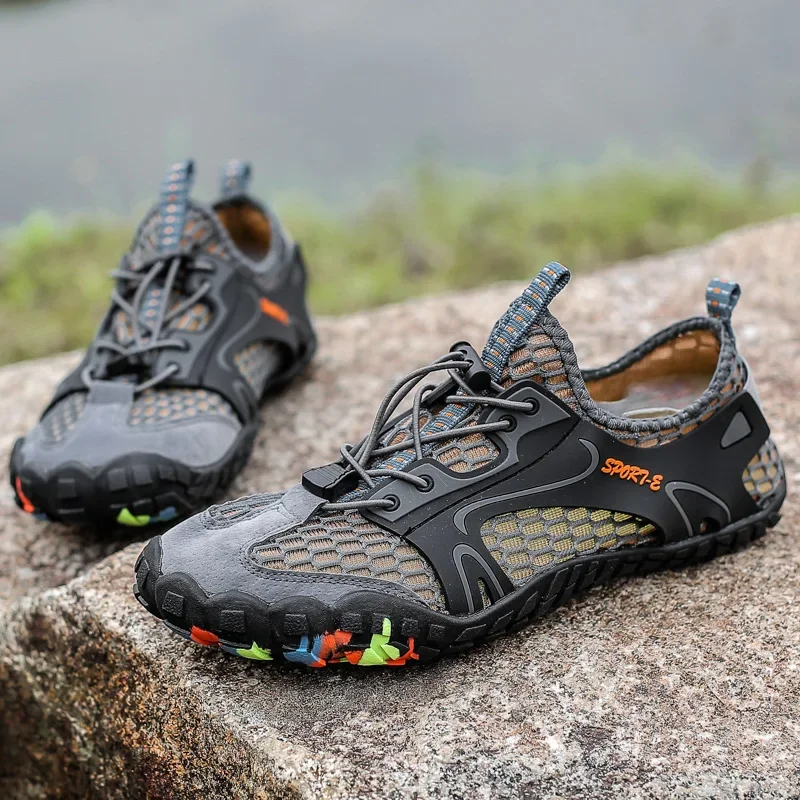 2024 New Outdoor Five-finger Shoes Creek Shoes Beach Diving Swimming Wading Mountaineering Sports Men