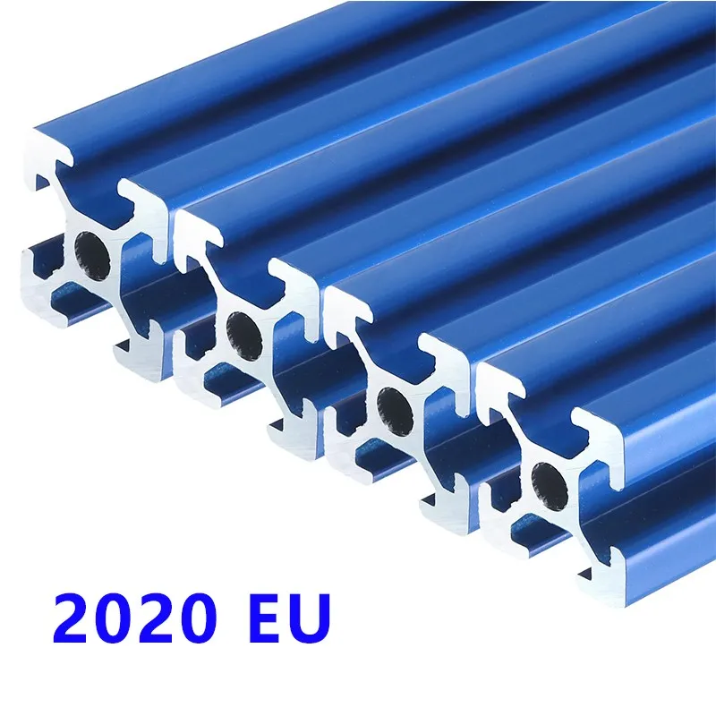 1/4PCS 2020 Aluminum Profile T-slot European Standard 100 500 1000MM Aluminum Extrusion 20X20 for CNC 3D Printer DIY Spray Blue
