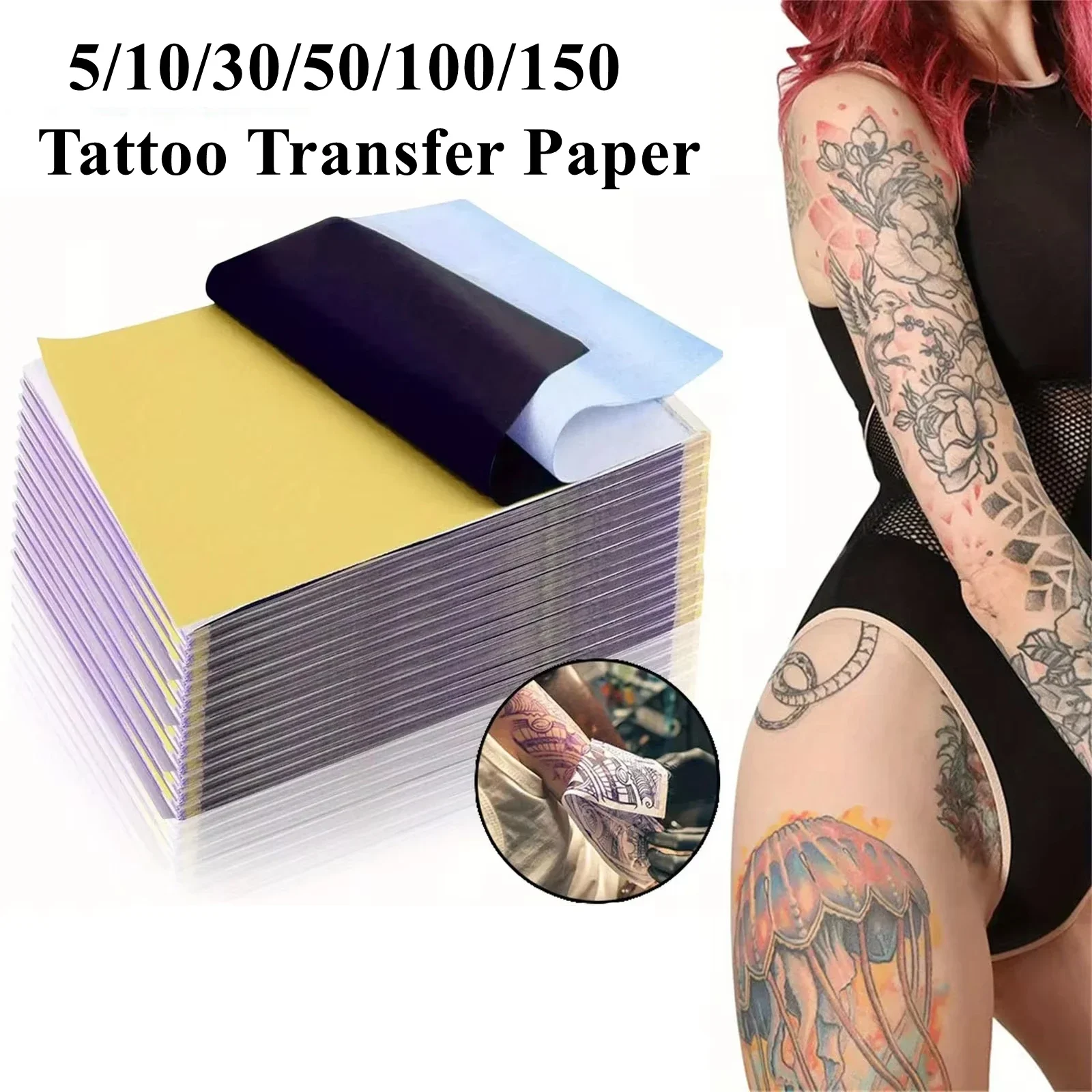 150-5PCS Tattoo TrA4 Tattoo Transfer Pape High Quality Tattoo Stencil Paper Copy Paper Thermal Paper for Tattoo Transfer Machine