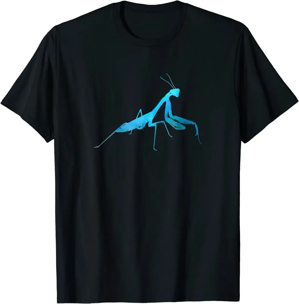 Praying Mantis Rustic Blue T-Shirt  Tees High Quality 100%Cotton Short Sleeve