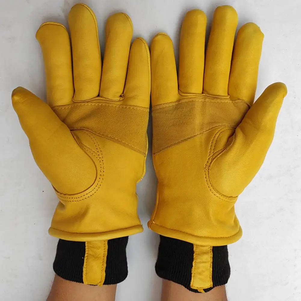 2-in-1 Technology Gloves Waterproof Work Gloves Winter Waterproof Faux Leather Work Gloves Thermal Insulated Men’s with Fleece
