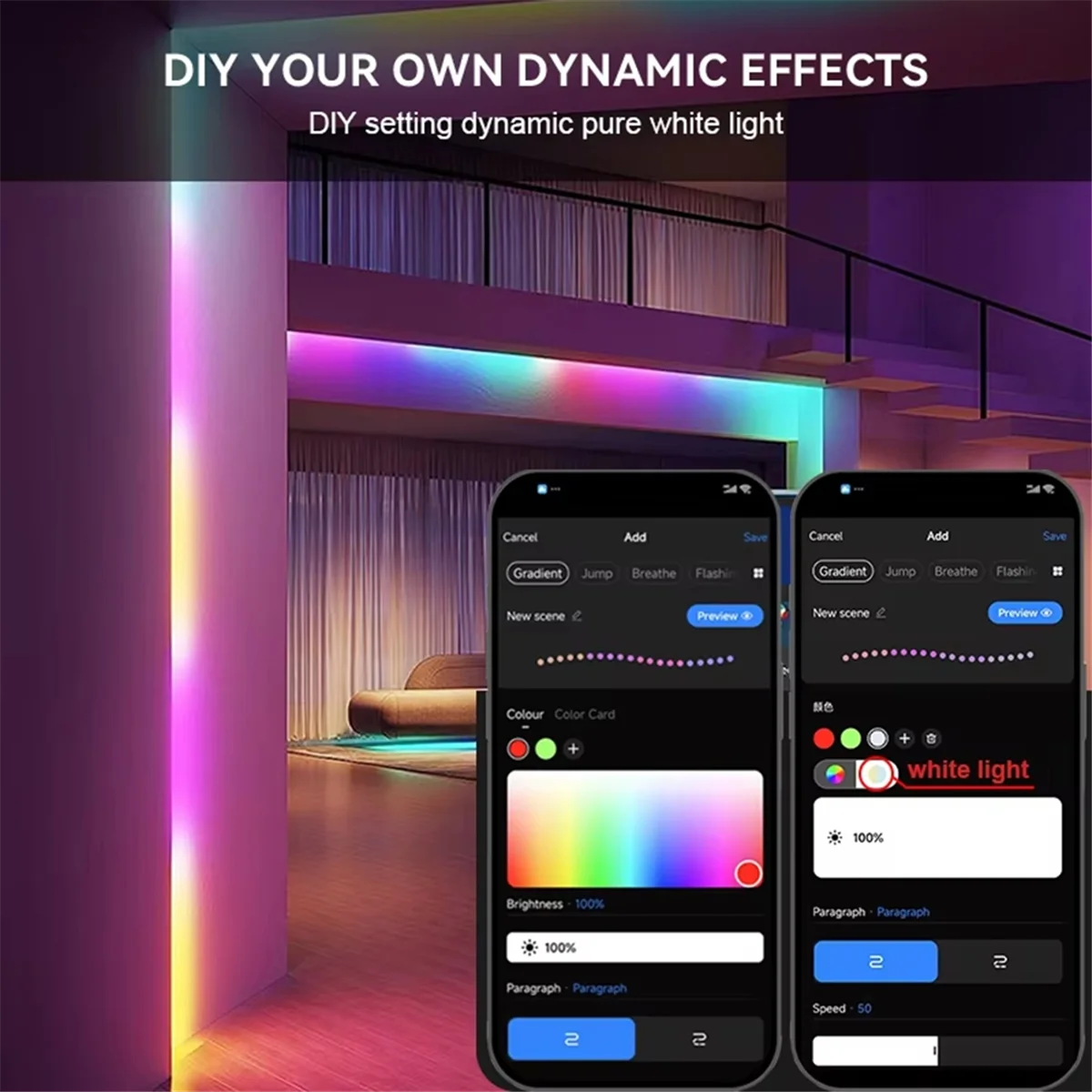 

Светодиодный контроллер Tuya Wi-Fi 2025+ SPI RGBWIC SK6812 RGBW WS2814 COB 784 896 Адресный светодиодный светильник для помощи
