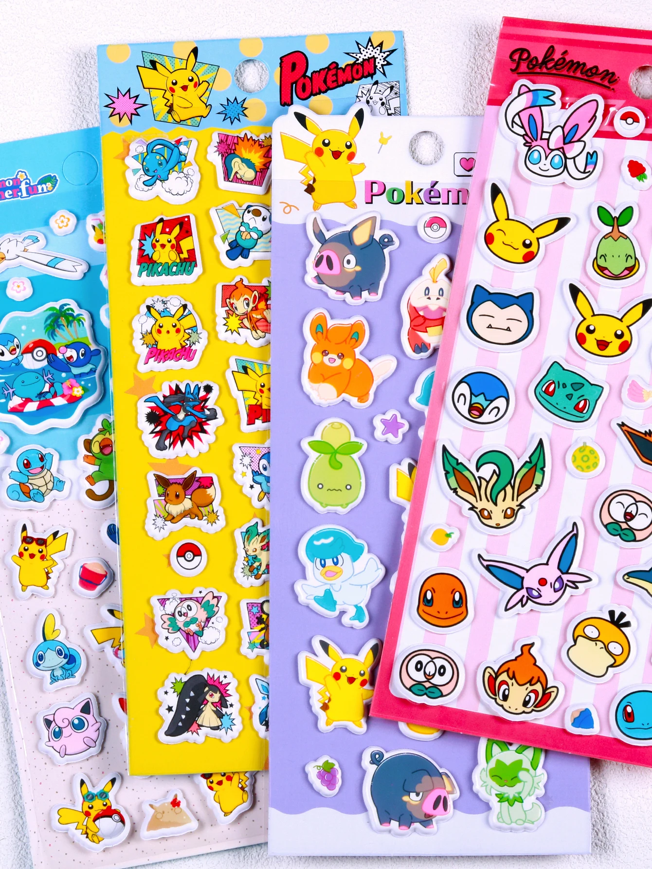

3D embossed foam stickers of Pokémon characters, suitable for phone cases, notebooks, refrigerators, and decorative journal mate