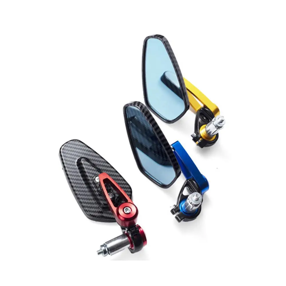 Motorcycle Rearview Mirror Carbon Fiber Pattern Handlebar Mirror Modified Inverted Rear Mirror Motorbike Accessories 2022 New