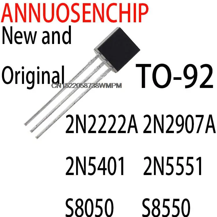 1000PCS New and Original 2N2222 TO-92 2N2222A 2N2907A 2N5401 2N5551 S8050 S8550 S9012 S9013 S9014 S9015 2N3904 2N3906 S9018