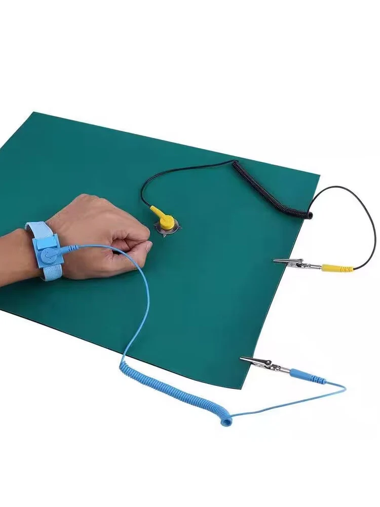 Antistatic Grounding Mat Anti Static Band Electrostatic Discharge Anti Static Wrist Strap Ground Wire Mat Set for Phone Repair