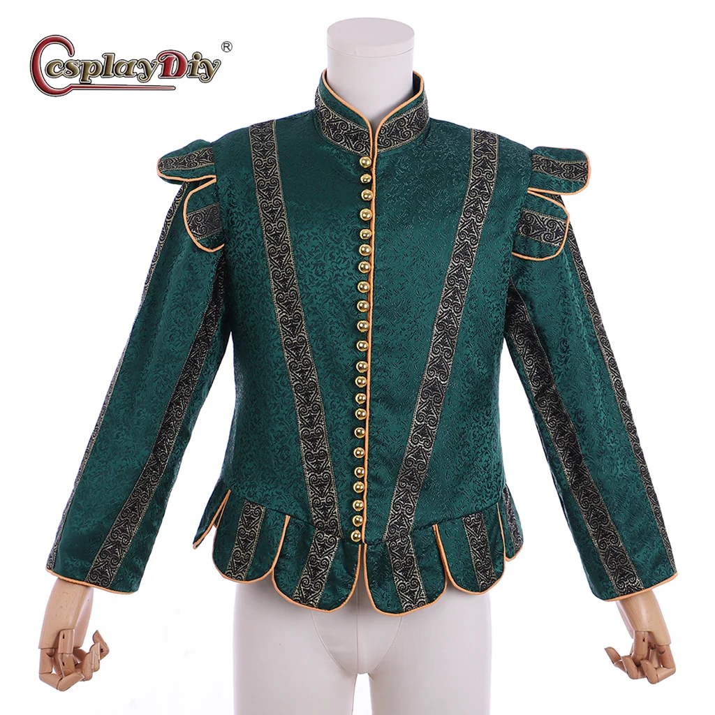 Cosplaydiy In Stock Tudors Men Outfit Henry Costume Men Warm Jacket Renaissance Nobleman Cosplay George Washington Regency Coat