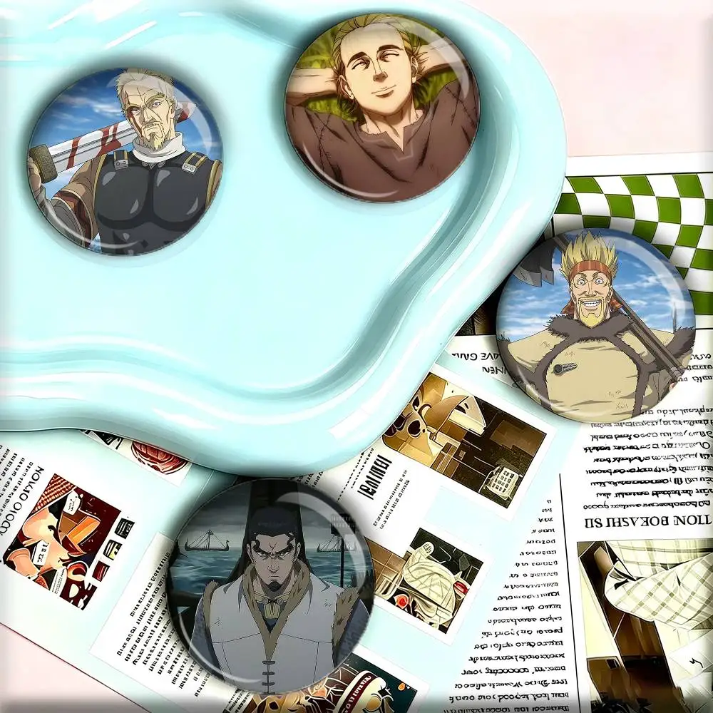 Anime V-Vinland Saga  25mm 32mm 44mm 58mm 75mm Brooches Badges Pins for Accessories Gift